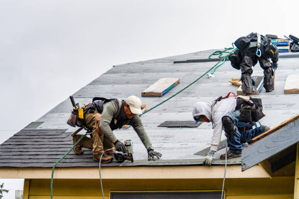 Professional Gutter Installation technician working in Garfield, TX